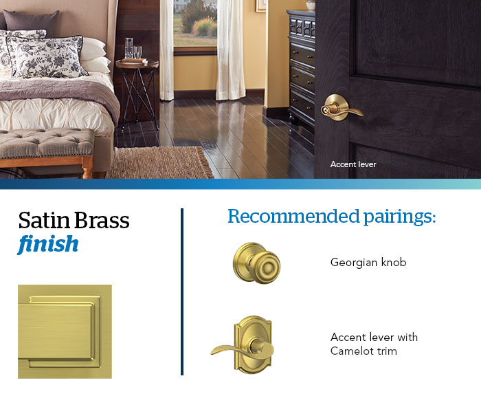 Door hardware - Finishes - Satin Brass - Schlage