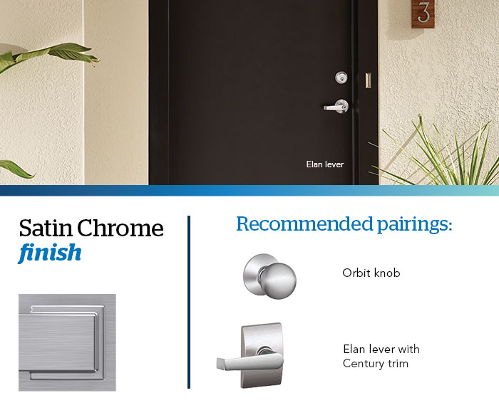 Elan Lever Hall and Closet Lock Schlage Finish: Satin Chrome