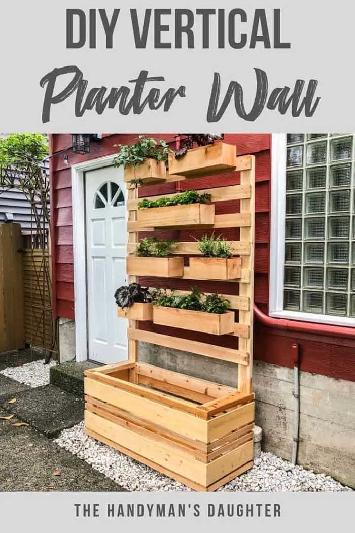 DIY vertical planter wall
