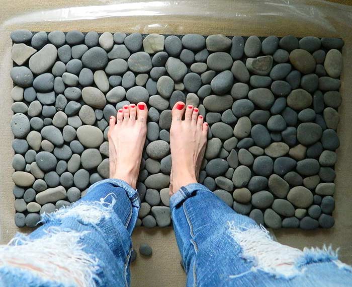 Ocean stone door mat