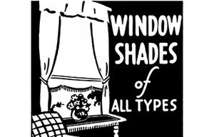 Window shades retro clipart.