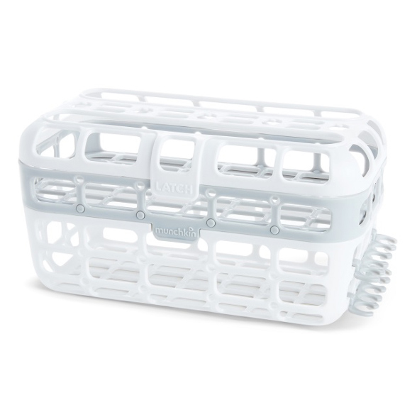 Dishwasher cage for pacifiers and bottle parts.