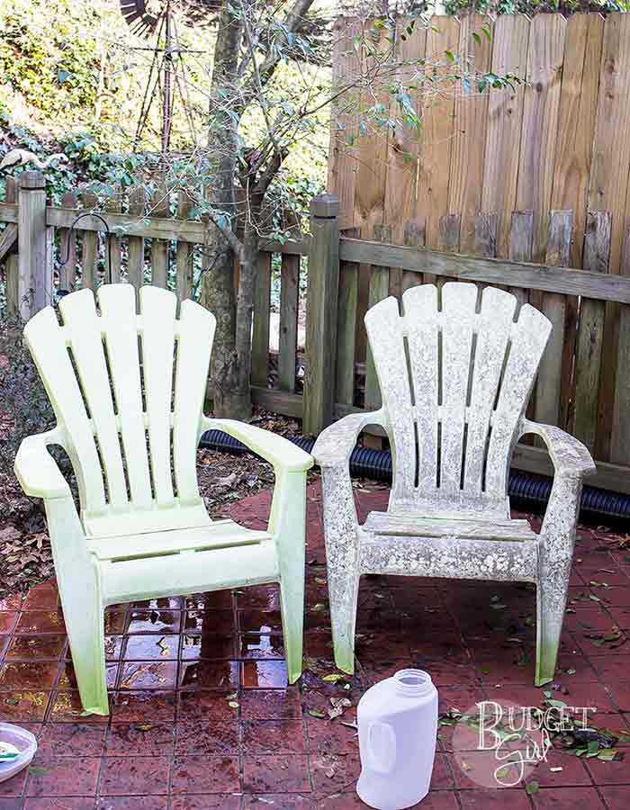 Tastefully Eclectic Cleaning Porch Chairs.