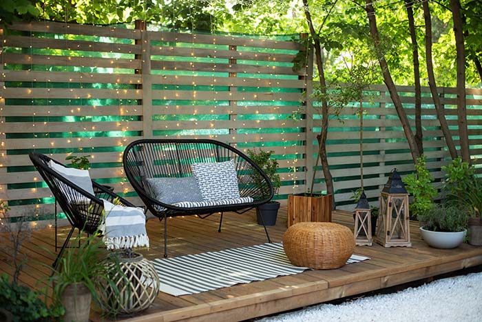 Bohemian backyard patio.