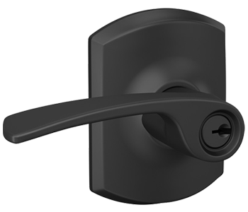 Keyed entry lock in matte black