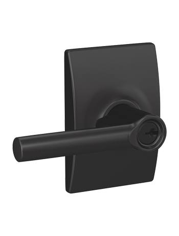 door lever in matte black