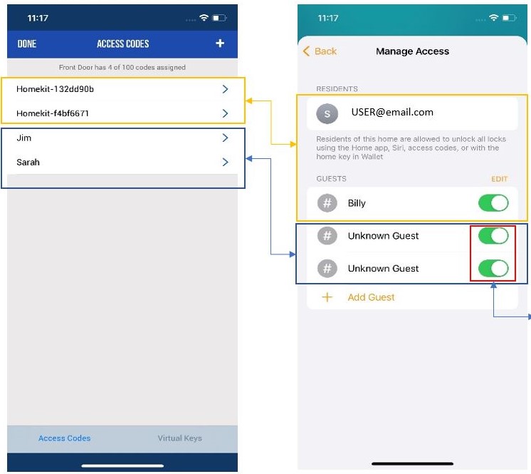 Can access codes for the Schlage Encode Plus smart lock be shared