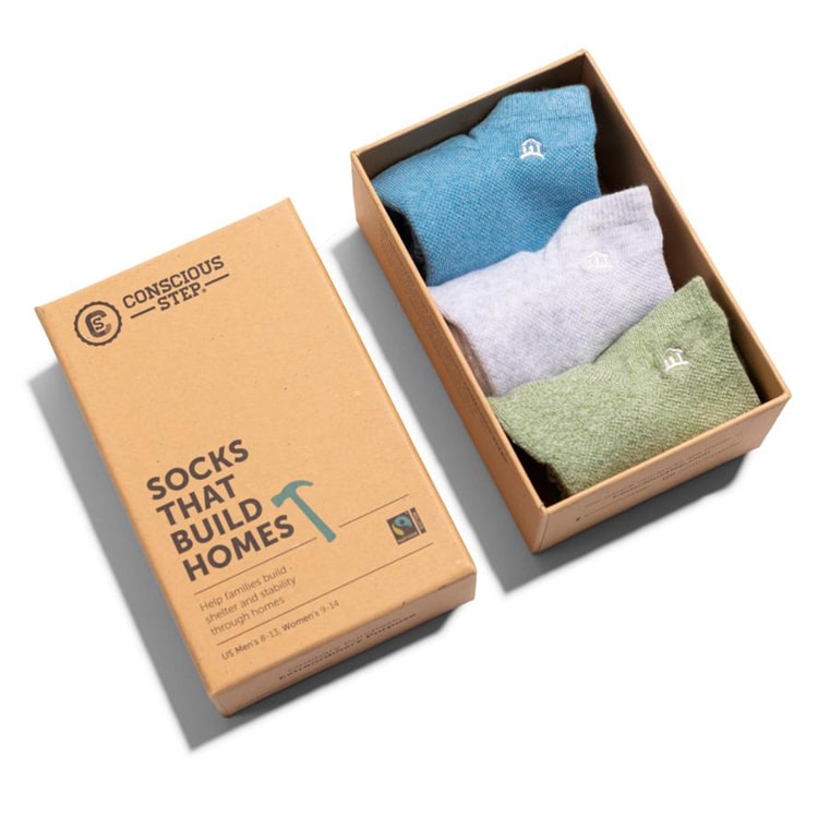 Conscious step socks that give back to Habitat for Humanity