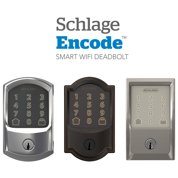 Schlage Encode smart locks in many colors and styles