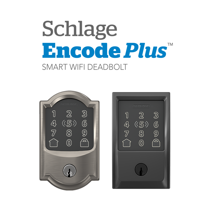 Schlage Encode Plus smart locks in a variety of styles