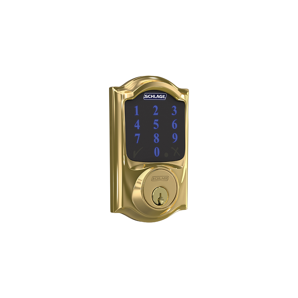 Schlage Connect Smart Deadbolt with alarm with Camelot Trim, Z-wave enabled