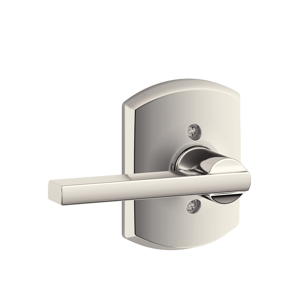 Latitude Lever with Greenwich trim Non-turning Lock
