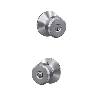 Schlage / Bowery Knob / F51A Keyed Entry with B60 Single Cylinder Deadbolt  Combo Pack / Aged Bronze / FB50NVBWE716