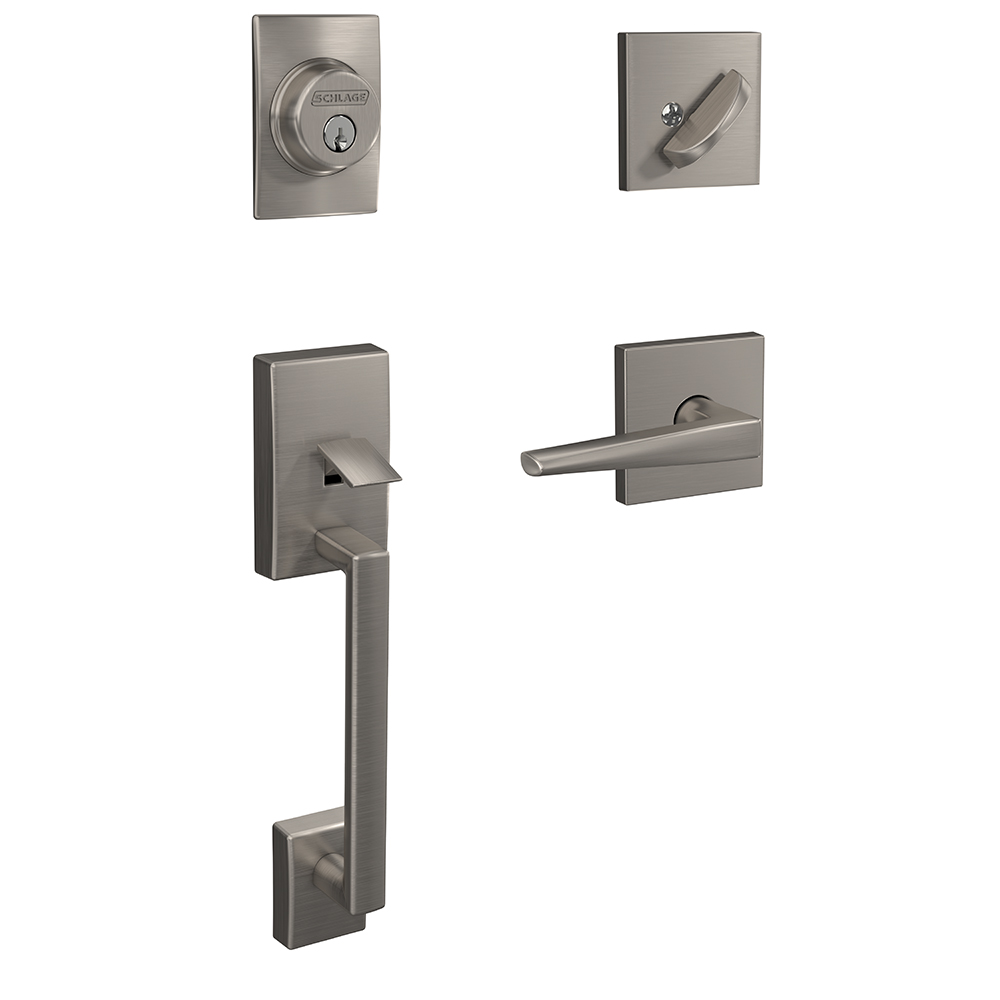 Bright Chrome Schlage Custom FC172 ELR 625 COL Eller Non-Turning Lever with Collins Trim 