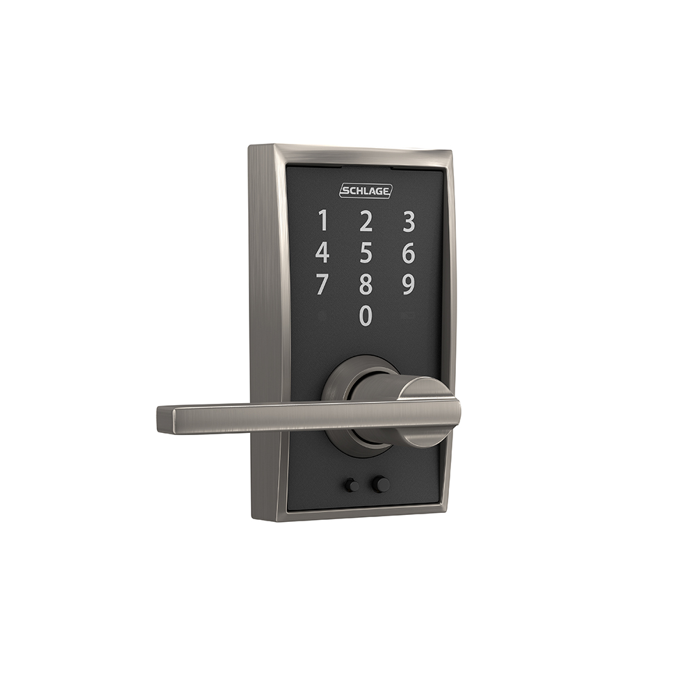 Schlage Touch Keyless Touchscreen Lever with Century trim and Latitude Lever