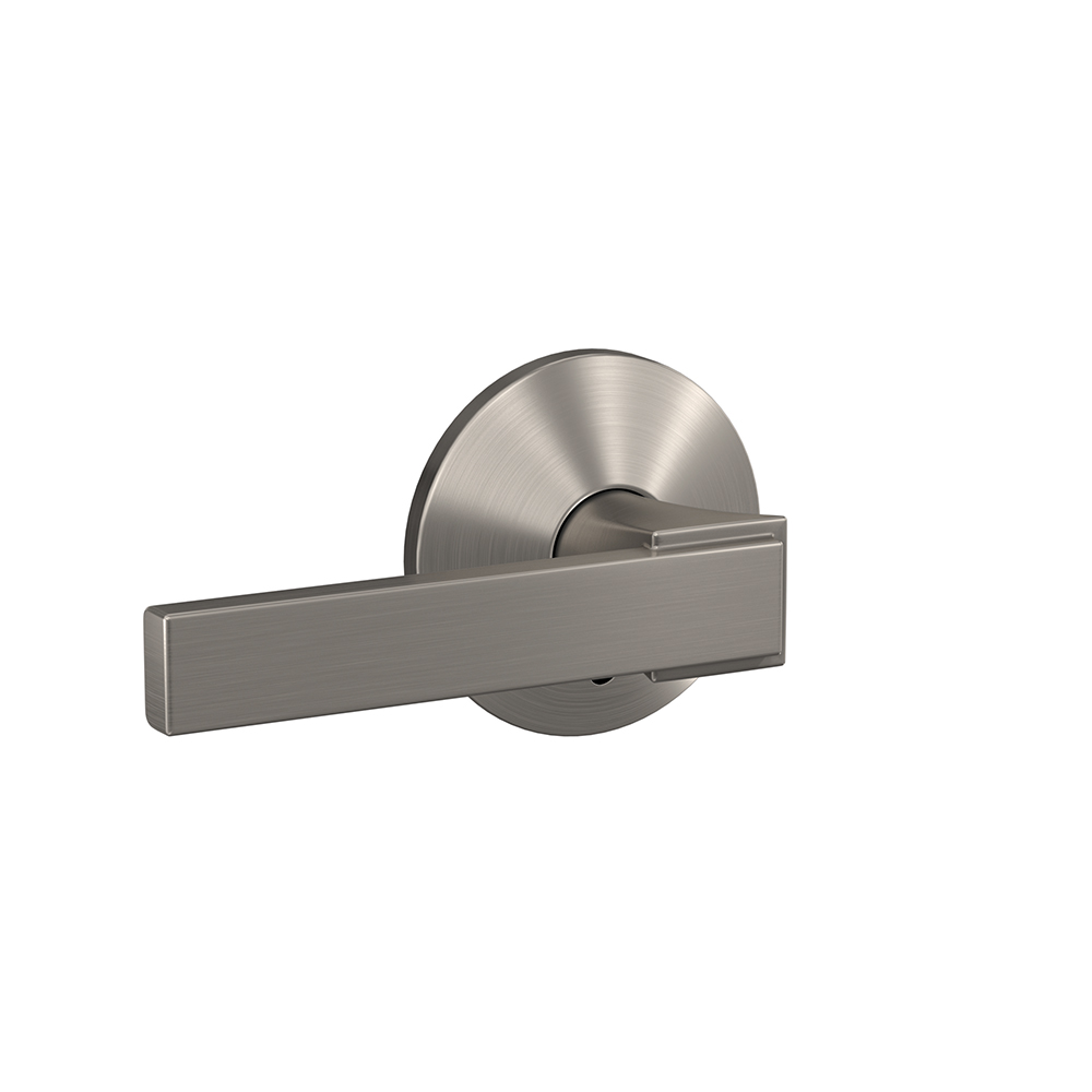 Satin Nickel Schlage F10 NBK 619 ULD Northbrook Lever with Upland Trim Hall and Closet Lock