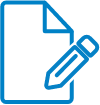 Paper and pen icon indicating a web form