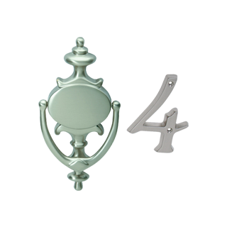 Schlage Door Accessories like Solid brass door knockers, durable house numbers, mail slots etc.
