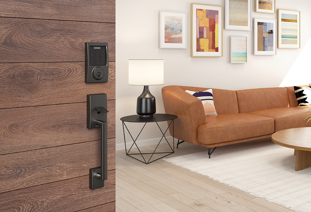 Smart lock in matte black