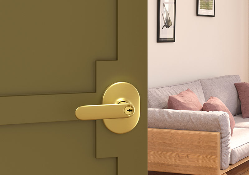 rose gold door knobs and levers