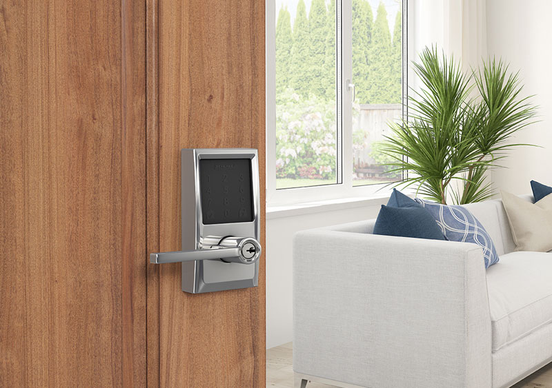 smart lock that fits mid century modern design