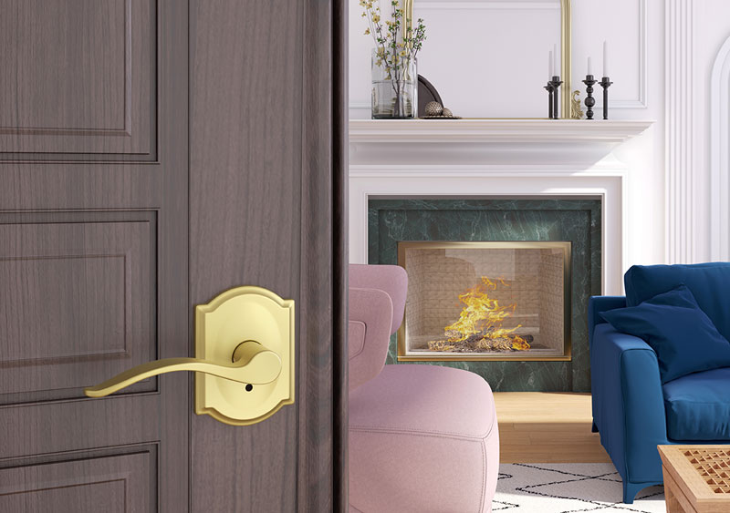 rose gold door knobs and levers