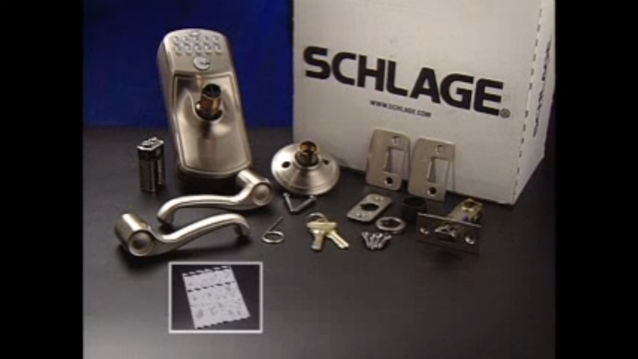 First Secure by Schlage Hawkins Keyed Entry Door Knob Lock in Antique Brass for Exterior