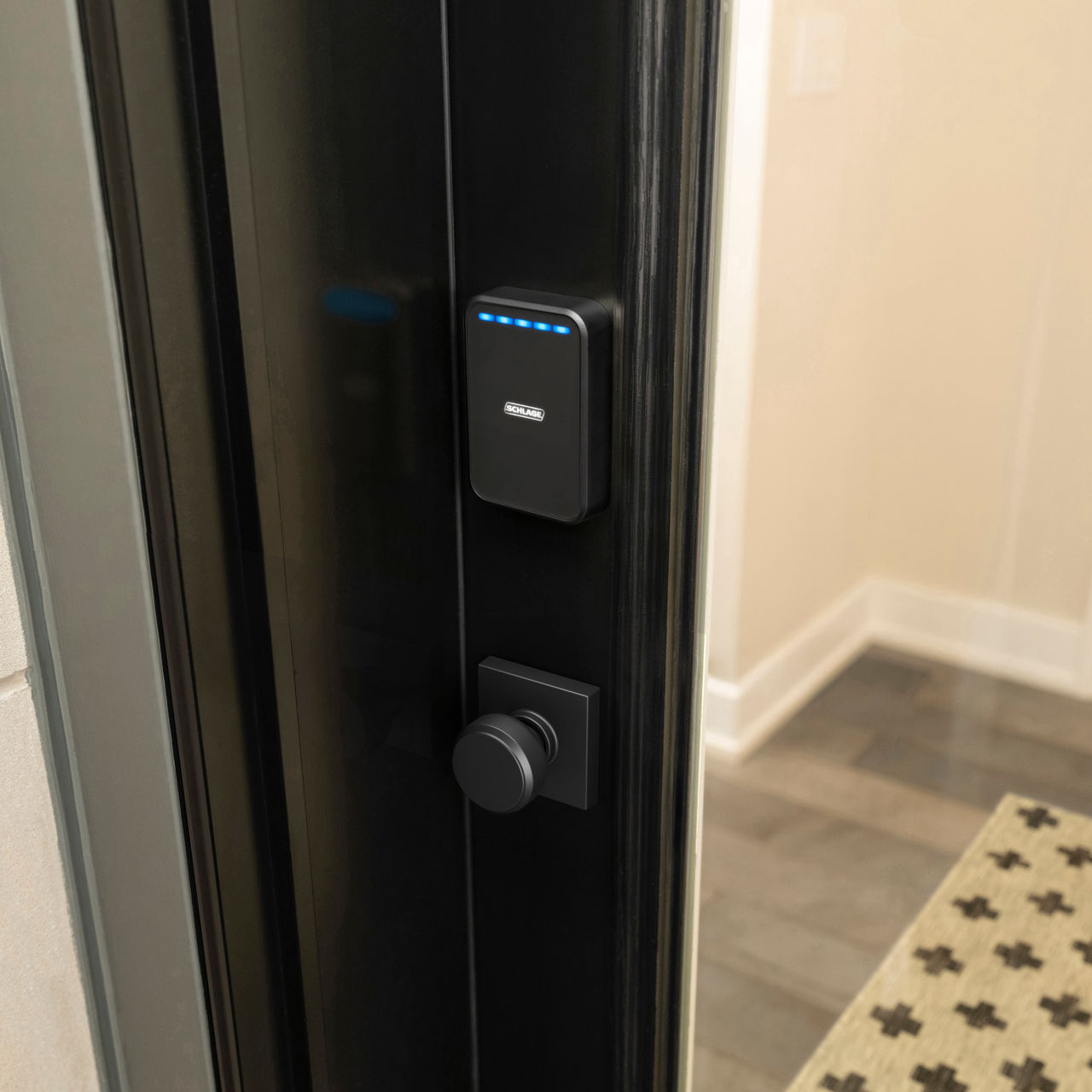 Schlage Sense Pro™ Smart Deadbolt and Bowery Knob with Collins Trim
