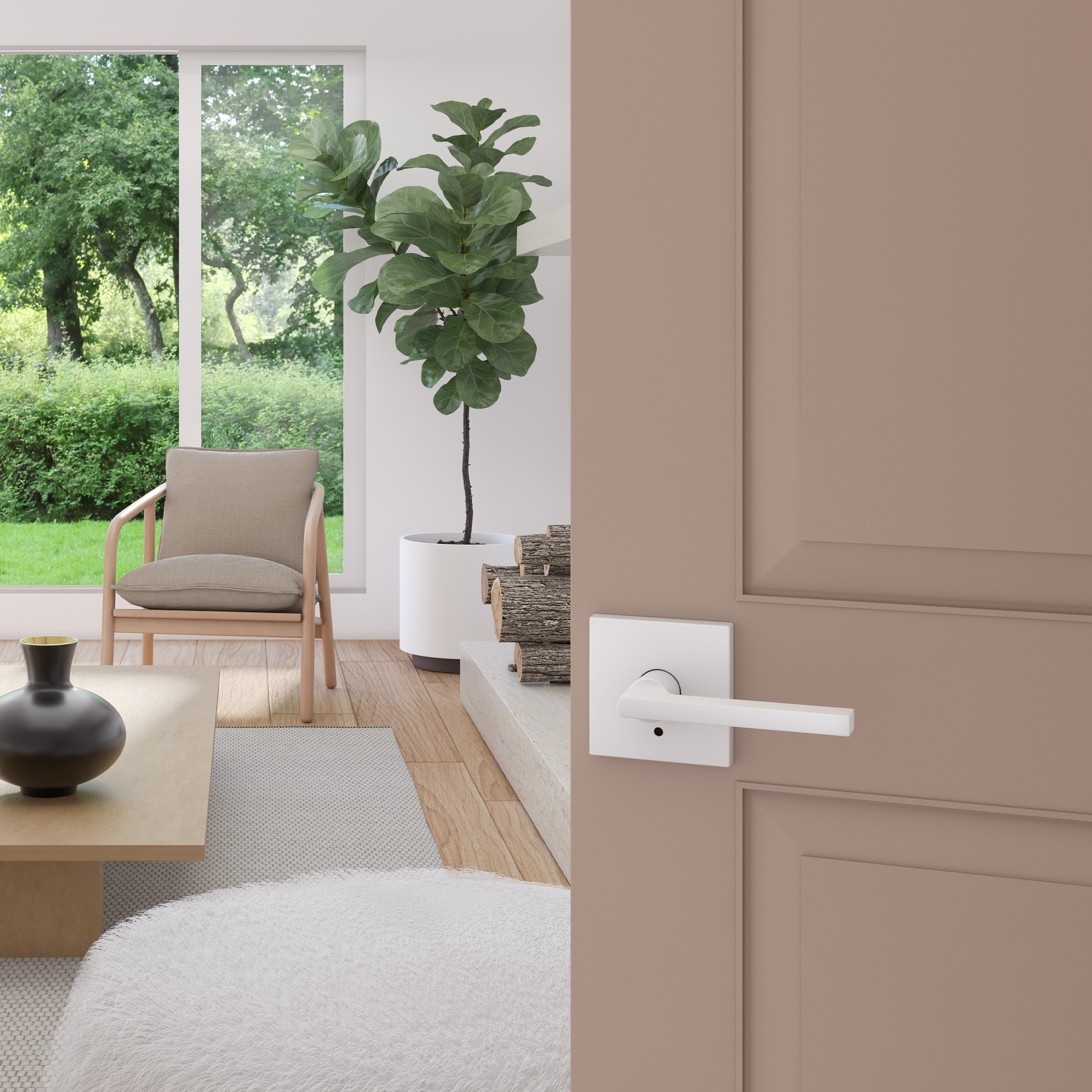 The Refined Finishes Collection Latitude Lever with Collins Trim