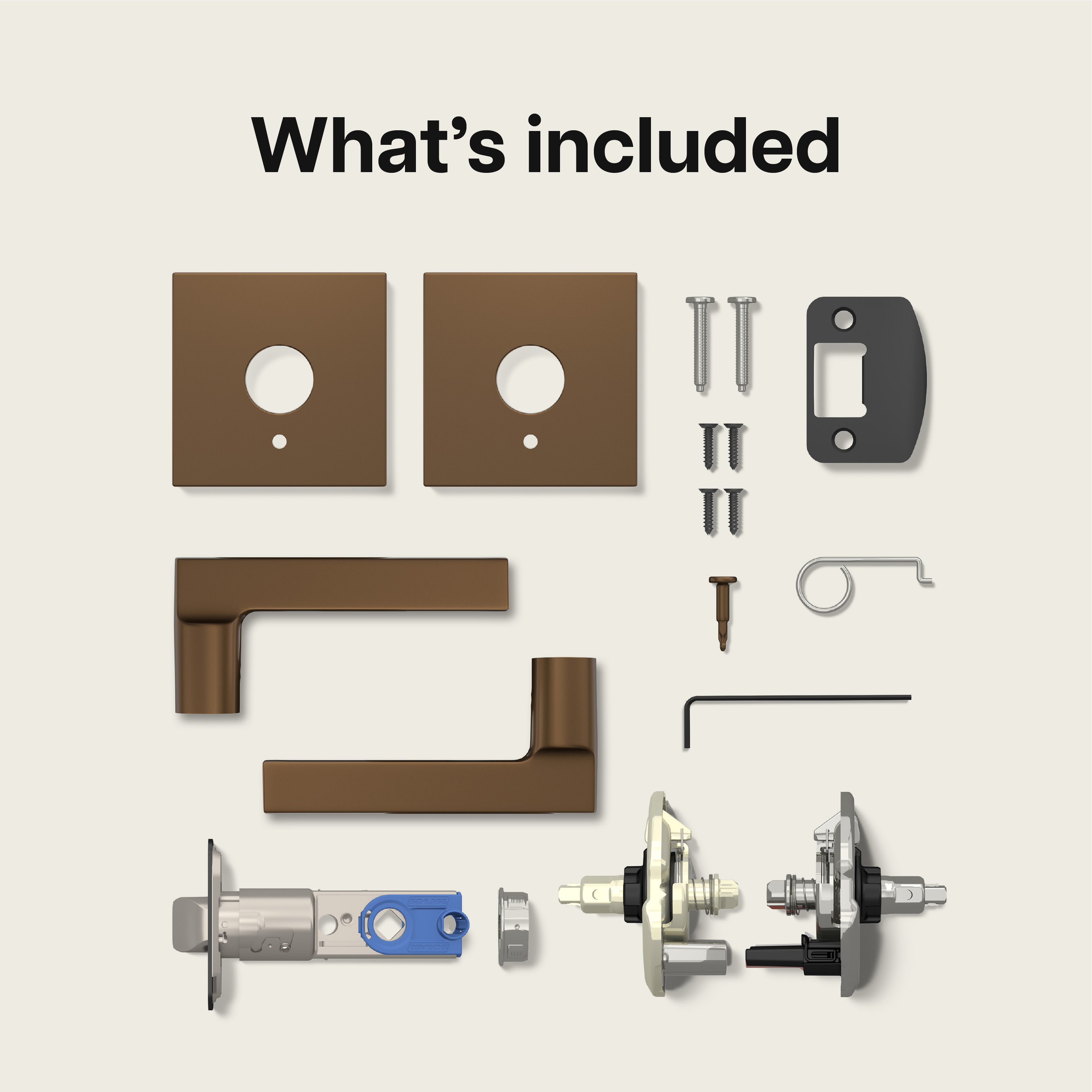 The Refined Finishes Collection Latitude Lever with Collins Trim