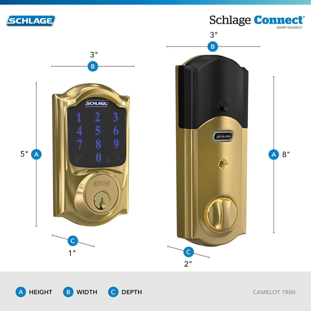 Schlage Connect™ Smart Deadbolt, Z-Wave Plus