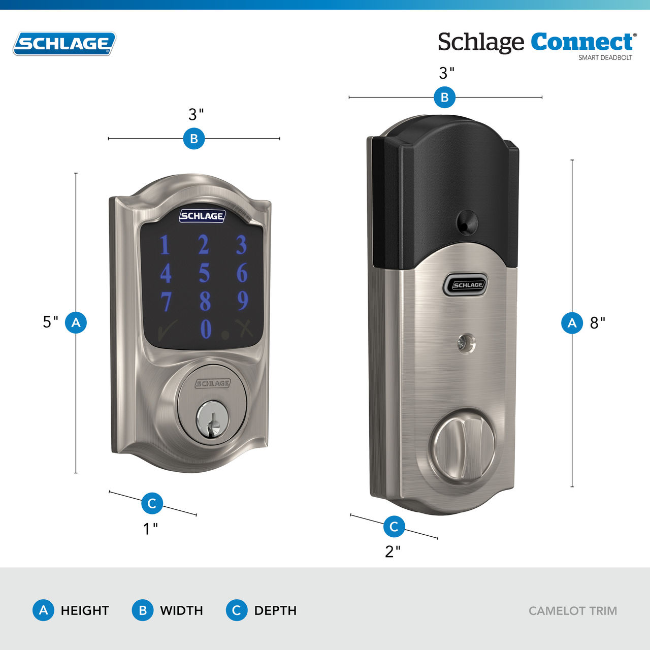 Schlage Connect™ Smart Deadbolt, Z-Wave Plus