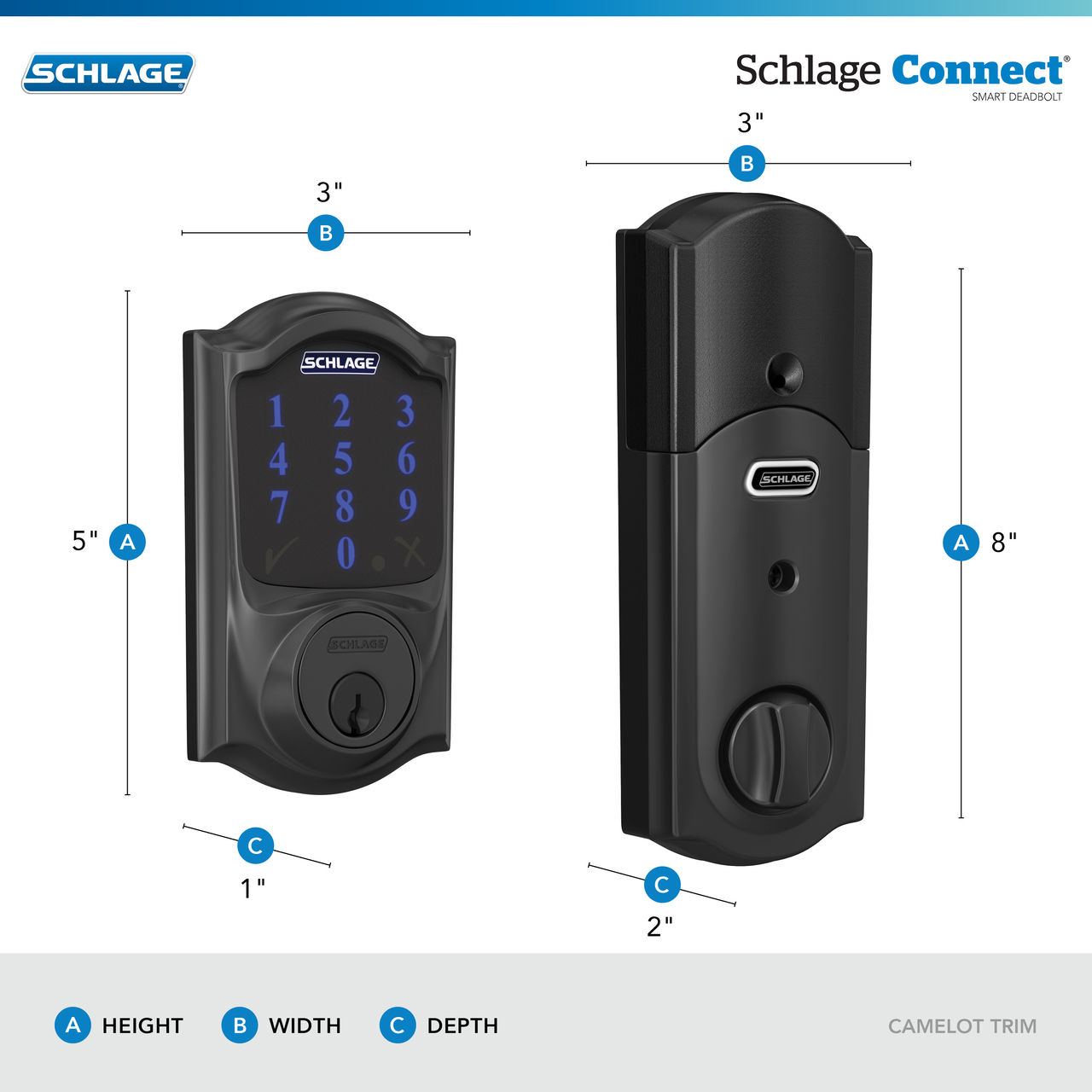 Schlage Connect™ Smart Deadbolt, Z-Wave Plus