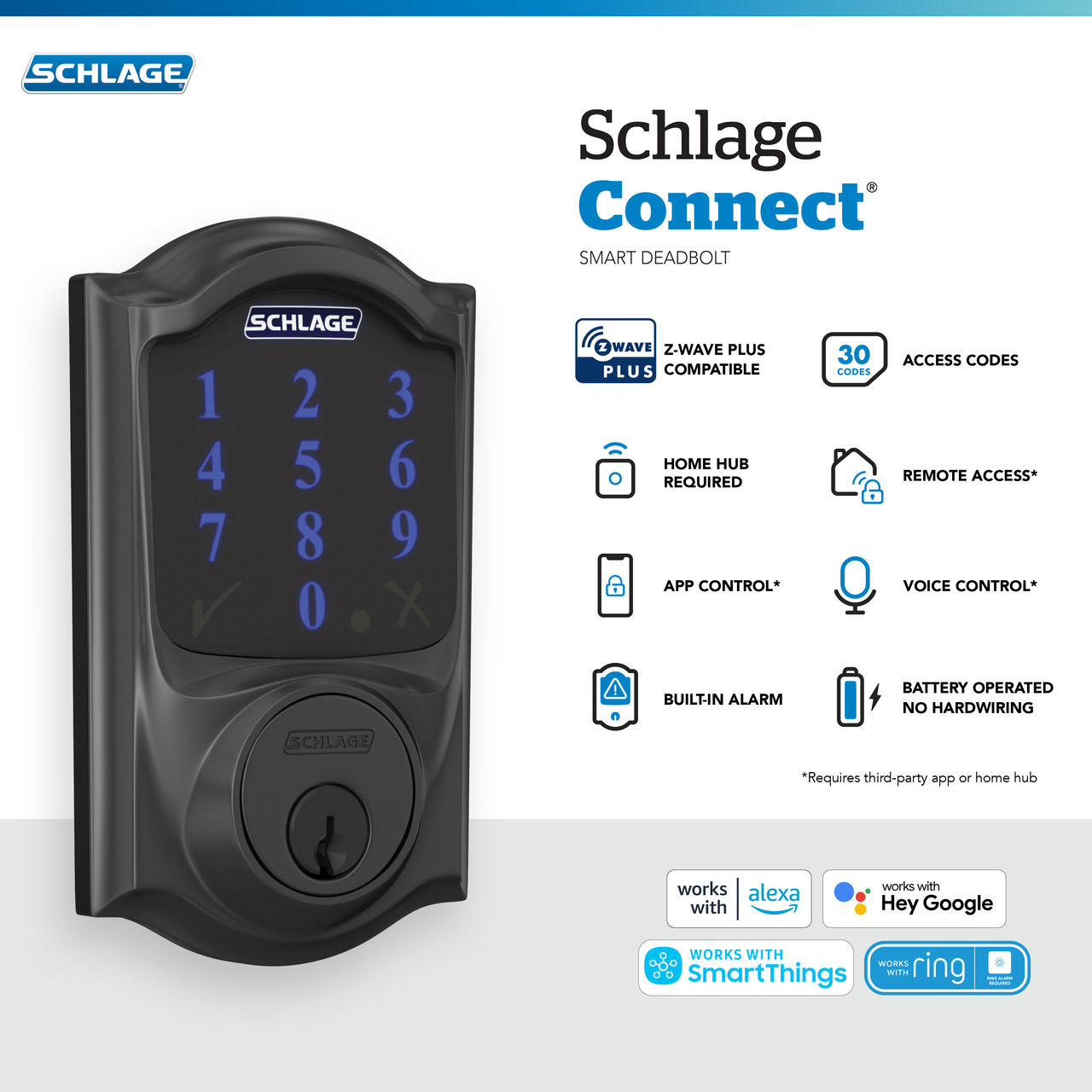 Schlage Connect™ Smart Deadbolt, Z-Wave Plus