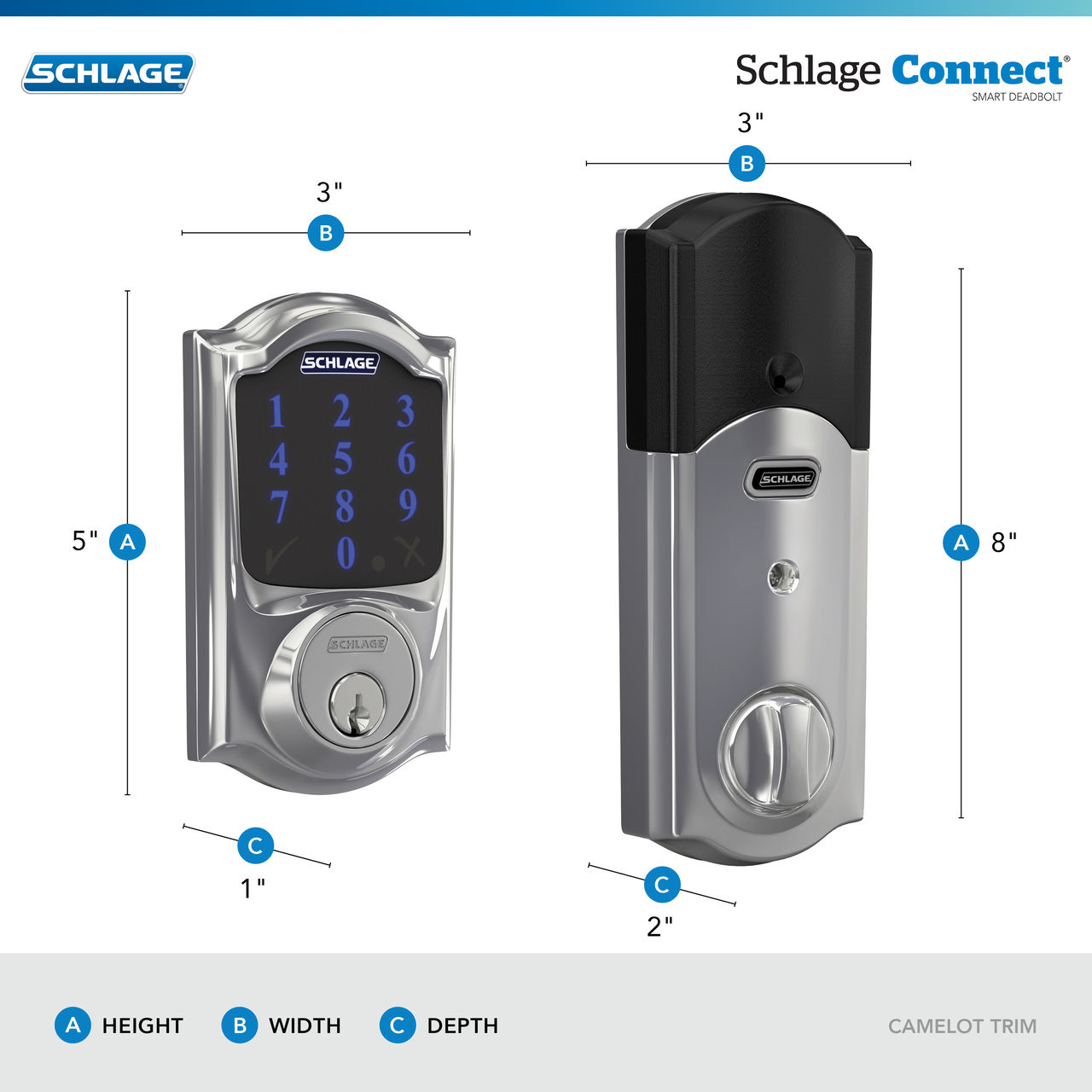 Schlage Connect™ Smart Deadbolt, Z-Wave Plus