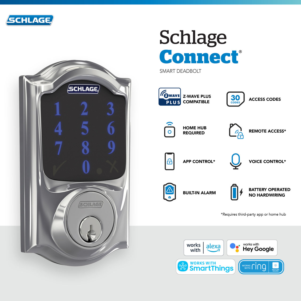Schlage Connect™ Smart Deadbolt, Z-Wave Plus