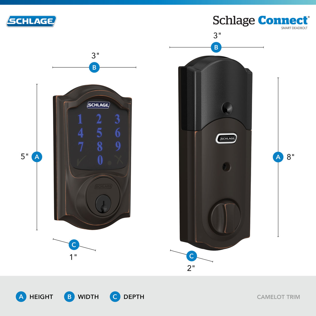 Schlage Connect™ Smart Deadbolt, Z-Wave Plus