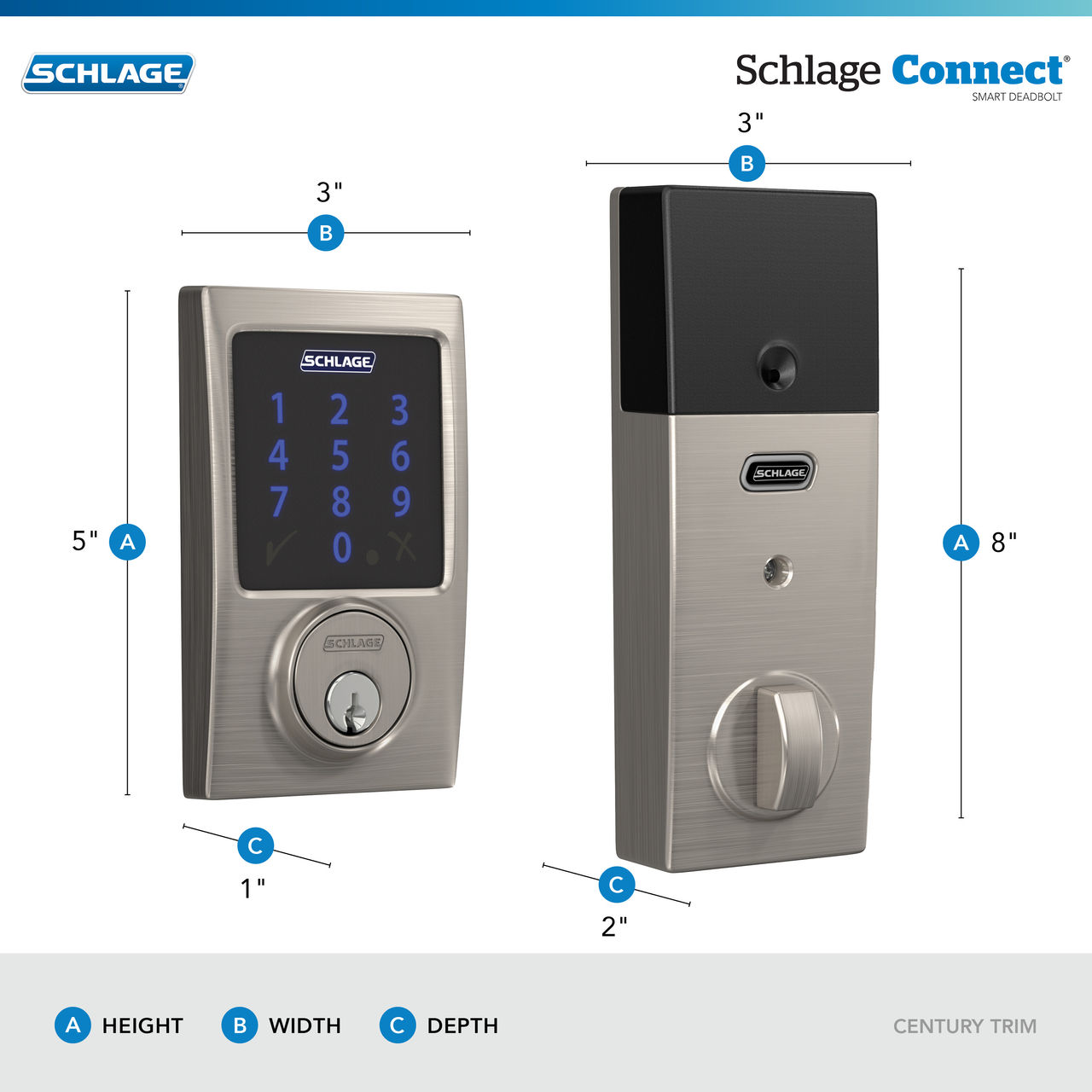 Schlage Connect™ Smart Deadbolt, Z-Wave Plus