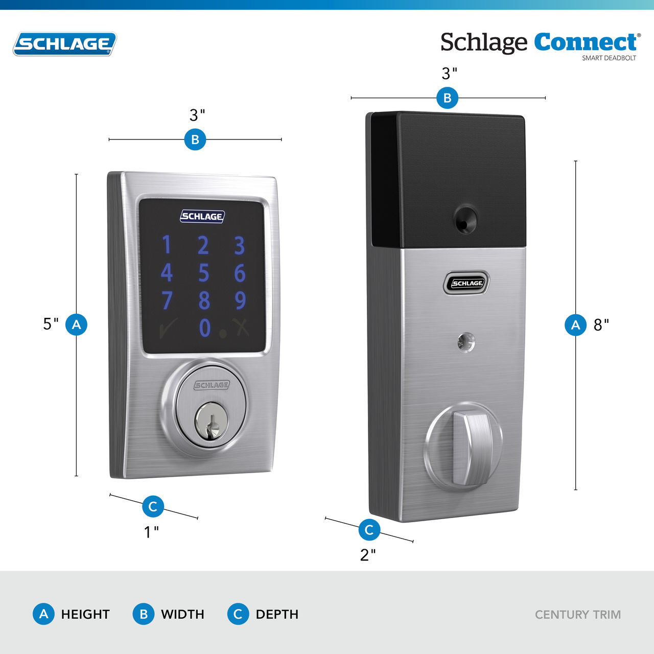 Schlage Connect™ Smart Deadbolt, Z-Wave Plus