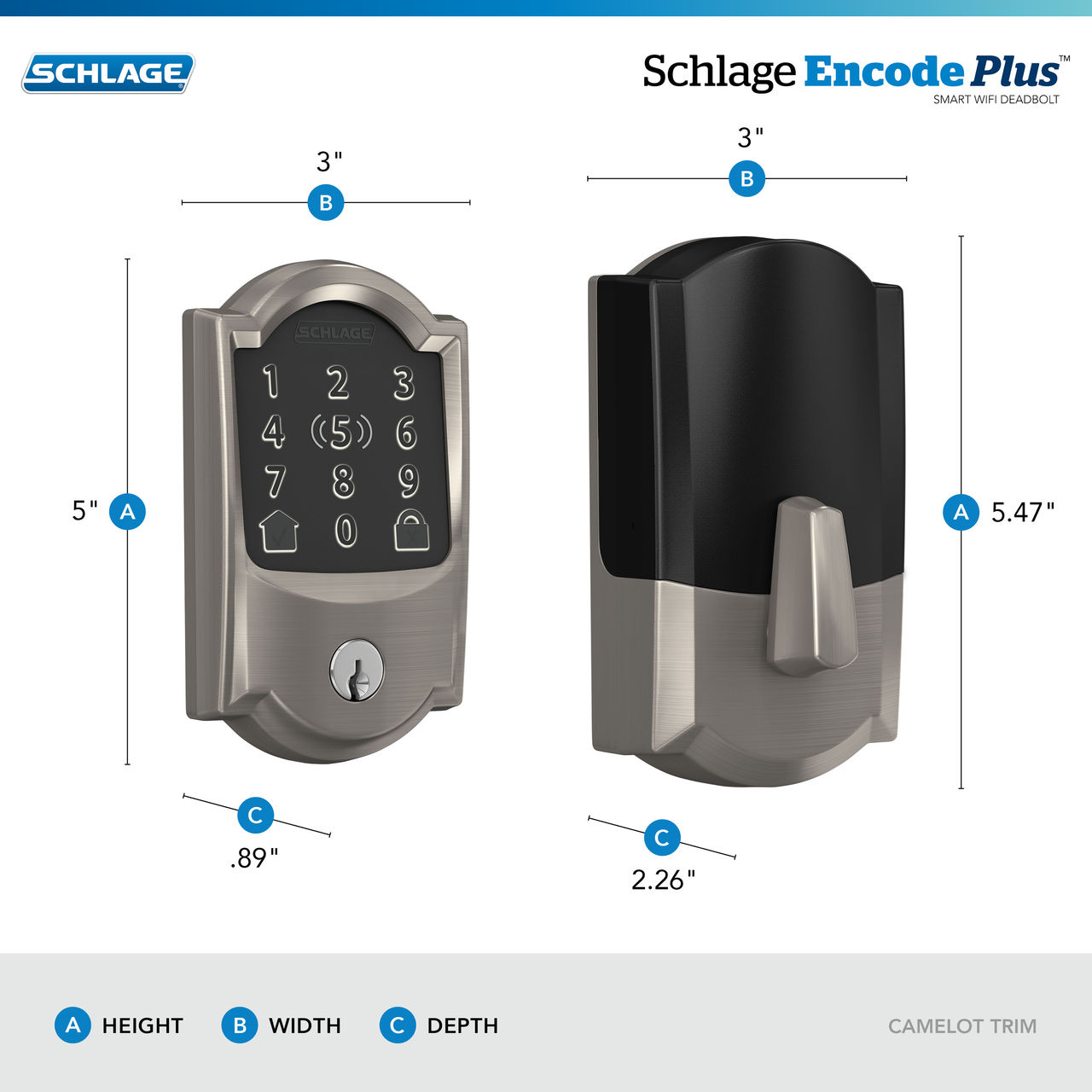 Schlage Encode Plus™ Smart WiFi Deadbolt