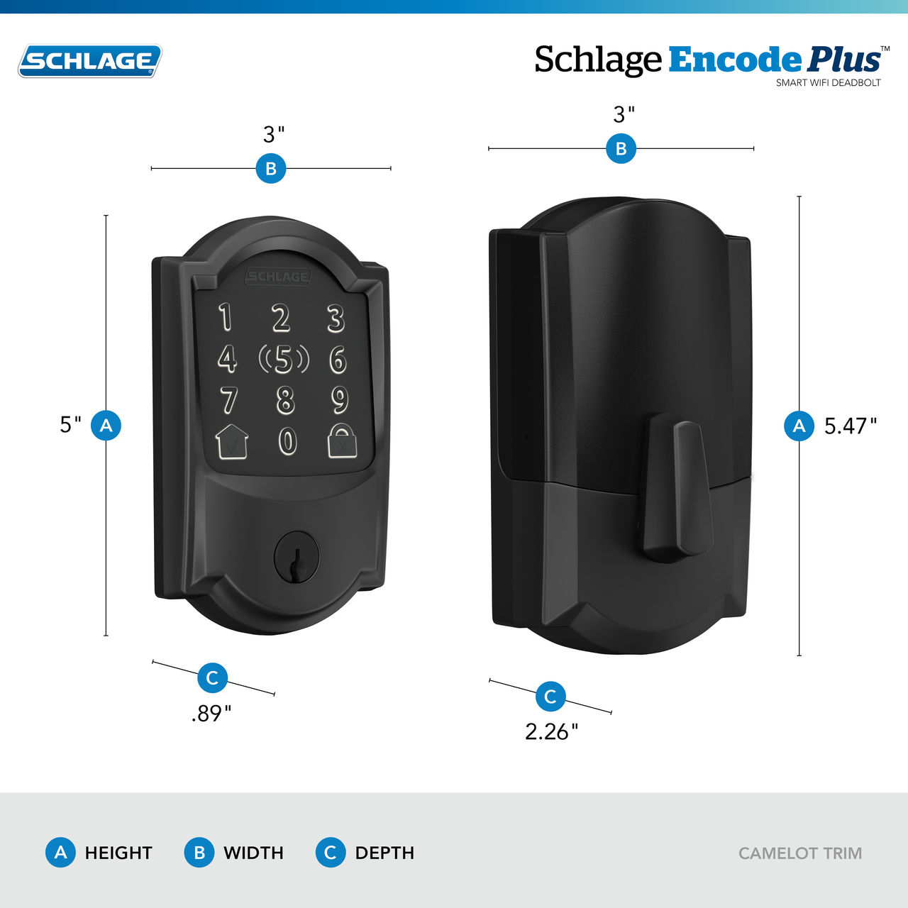 Schlage Encode Plus™ Smart WiFi Deadbolt