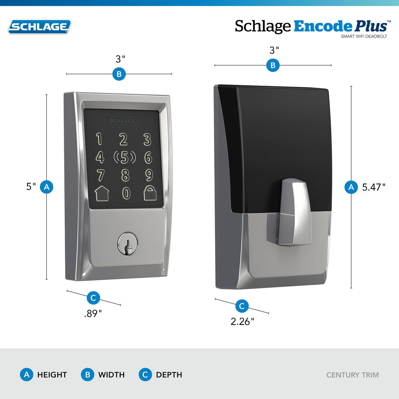 Schlage Encode Plus™ Smart WiFi Deadbolt
