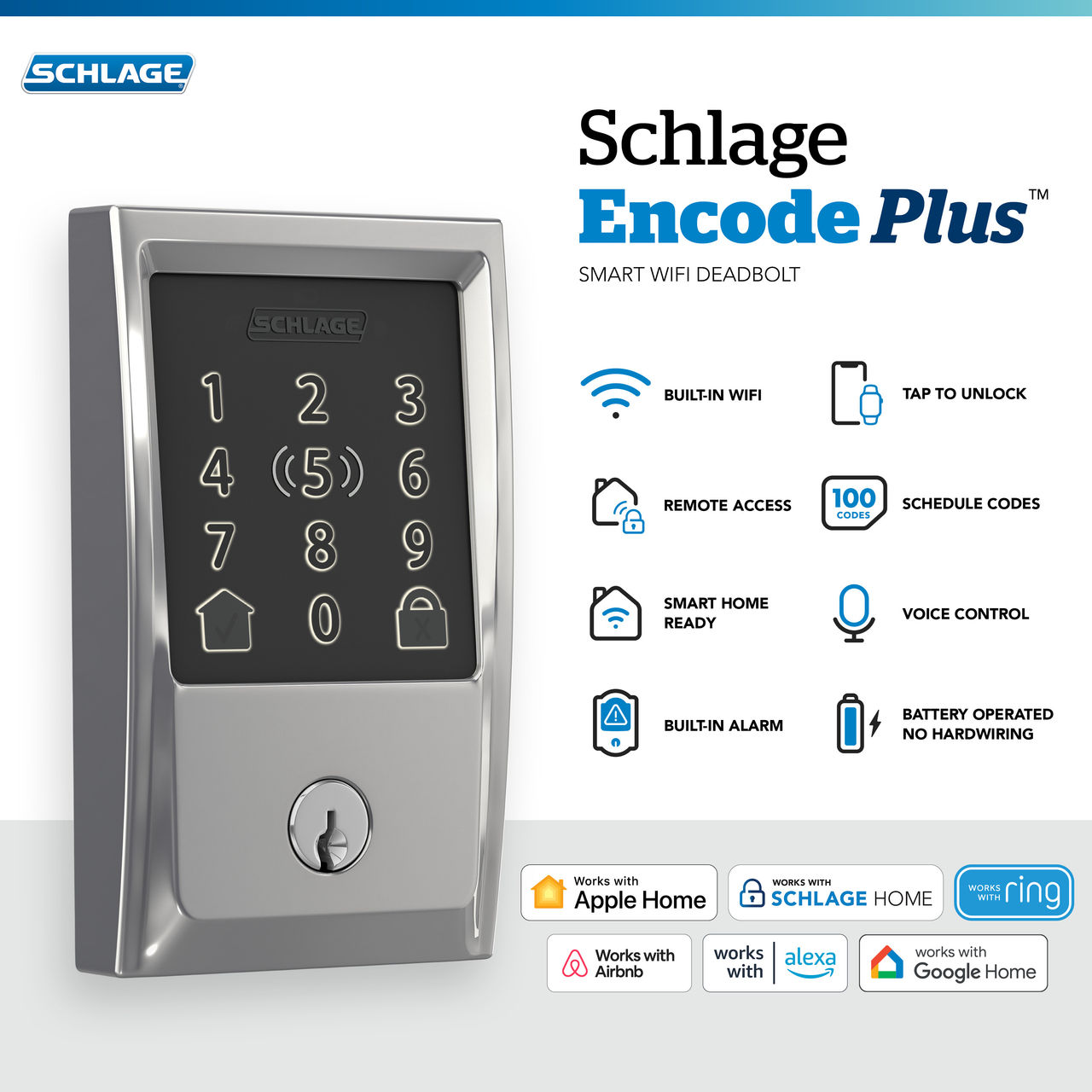 Schlage Encode Plus™ Smart WiFi Deadbolt