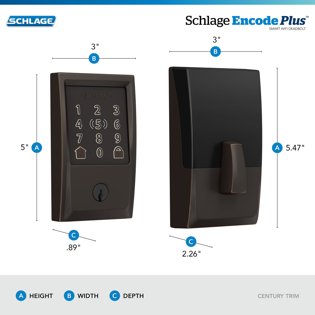Schlage Encode Plus™ Smart WiFi Deadbolt