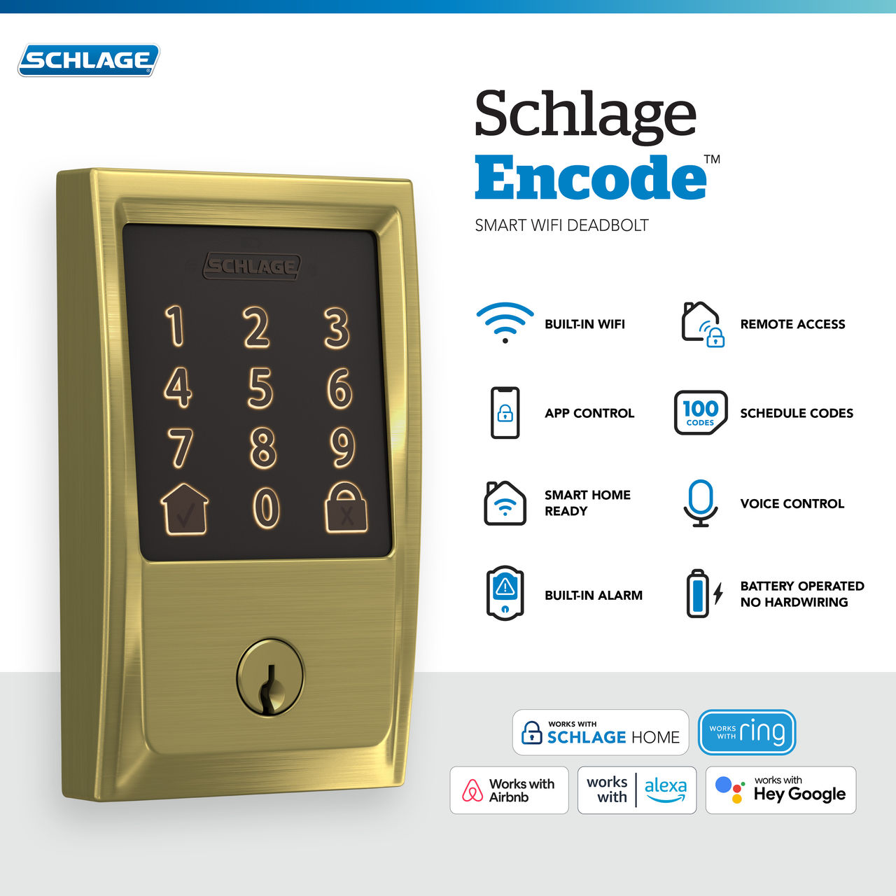 Schlage Encode™ Smart WiFi Deadbolt