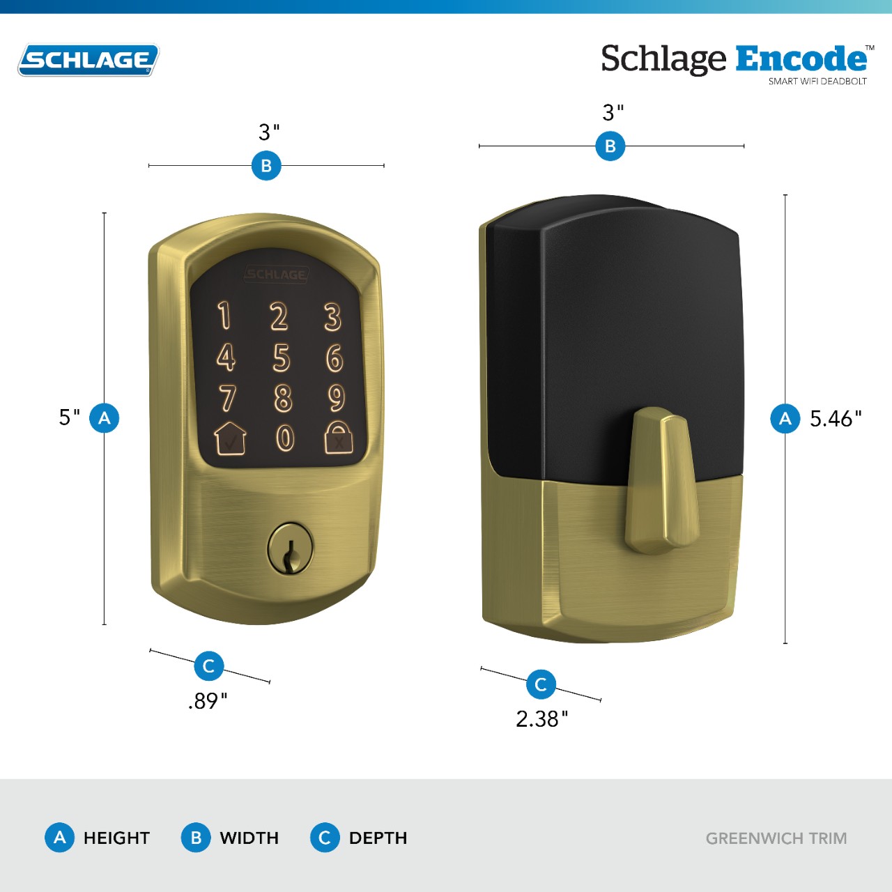 Schlage Encode™ Smart WiFi Deadbolt
