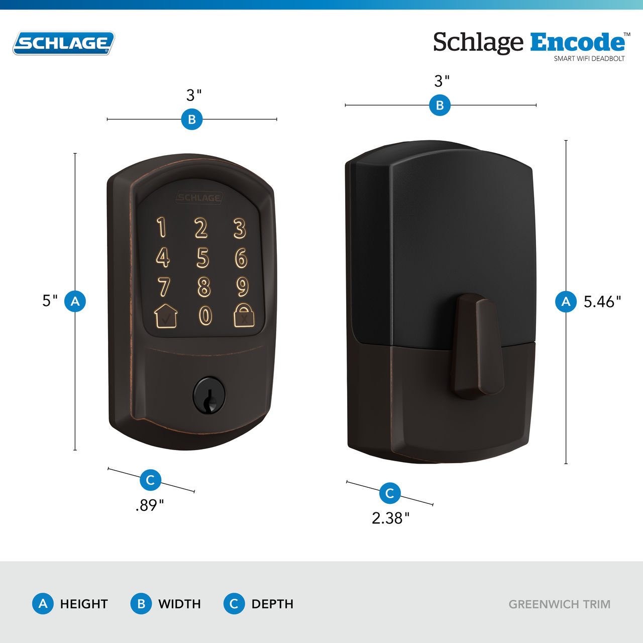 Schlage Encode™ Smart WiFi Deadbolt