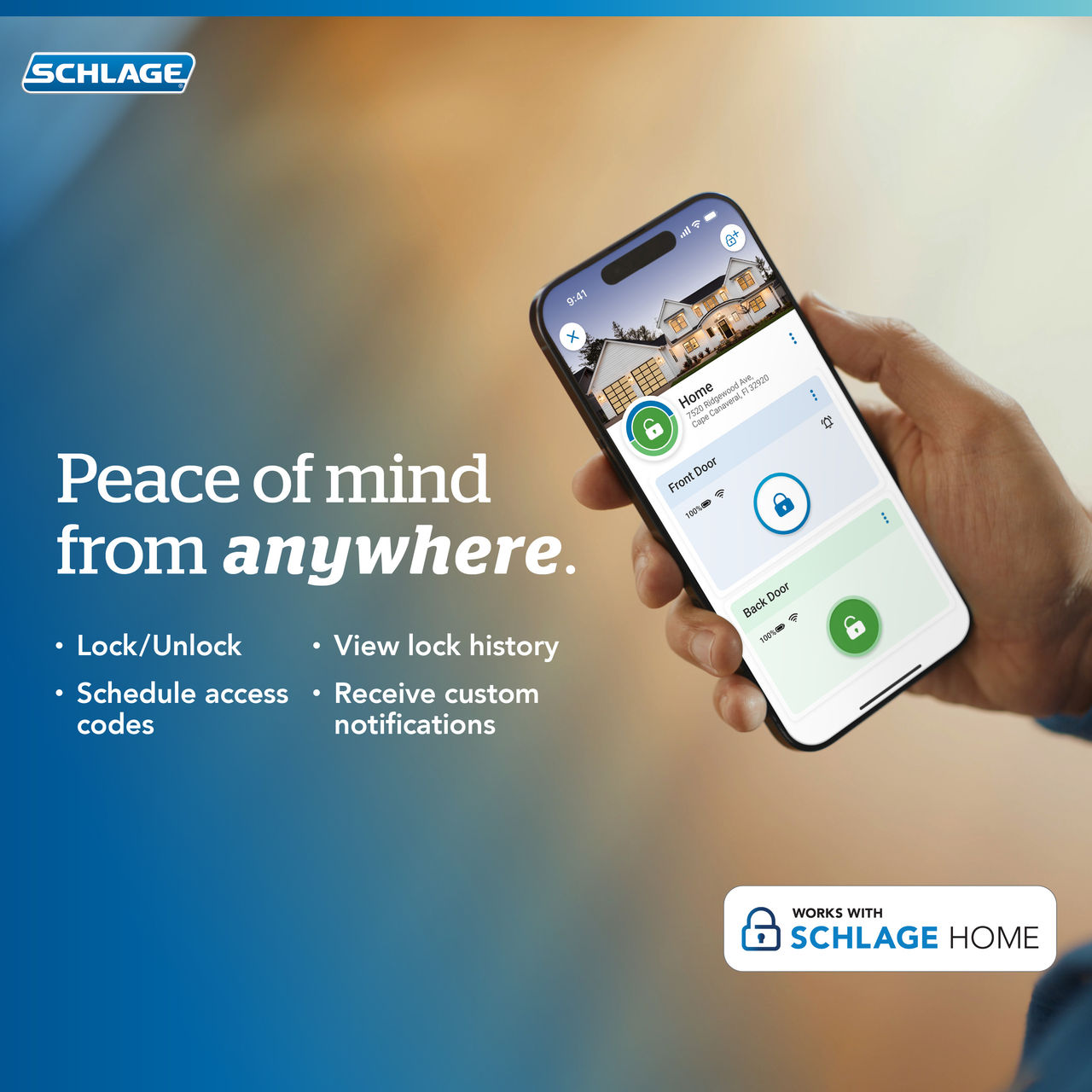 Schlage Encode™ Smart WiFi Lever with Accent Lever