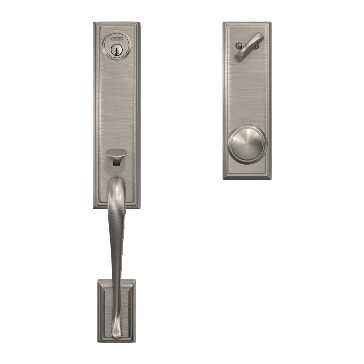 Custom 3/4 Trim Single Cylinder Handleset and Andover Knob with Addison Trim