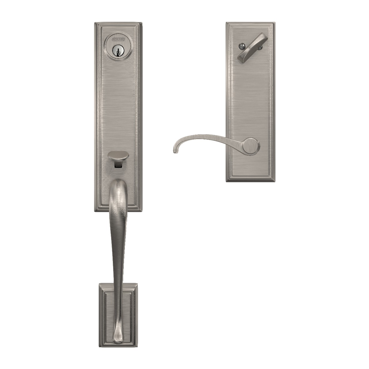 Custom 3/4 Trim Single Cylinder Handleset and Whitney Lever with Addison Trim